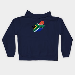 South Africa flag & map Kids Hoodie